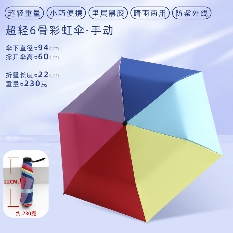 Aluminum Alloy Ultra-Light Portable Compact Foldable Mini Vinyl Sunshade All-Weather Umbrella Sun Protection UV Protection Sun Umbrella for Women