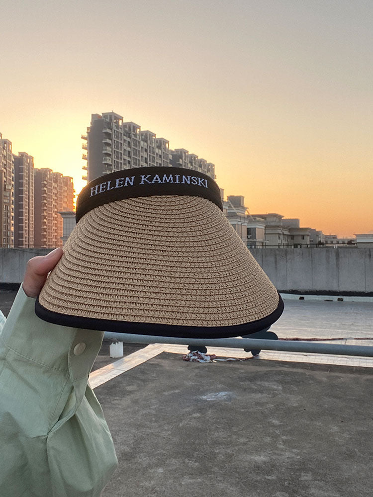 Xu Classmate Summer New Straw Hat Sun-Proof Topless Hat Beach Seaside Hat Female Summer Outing Straw Hat