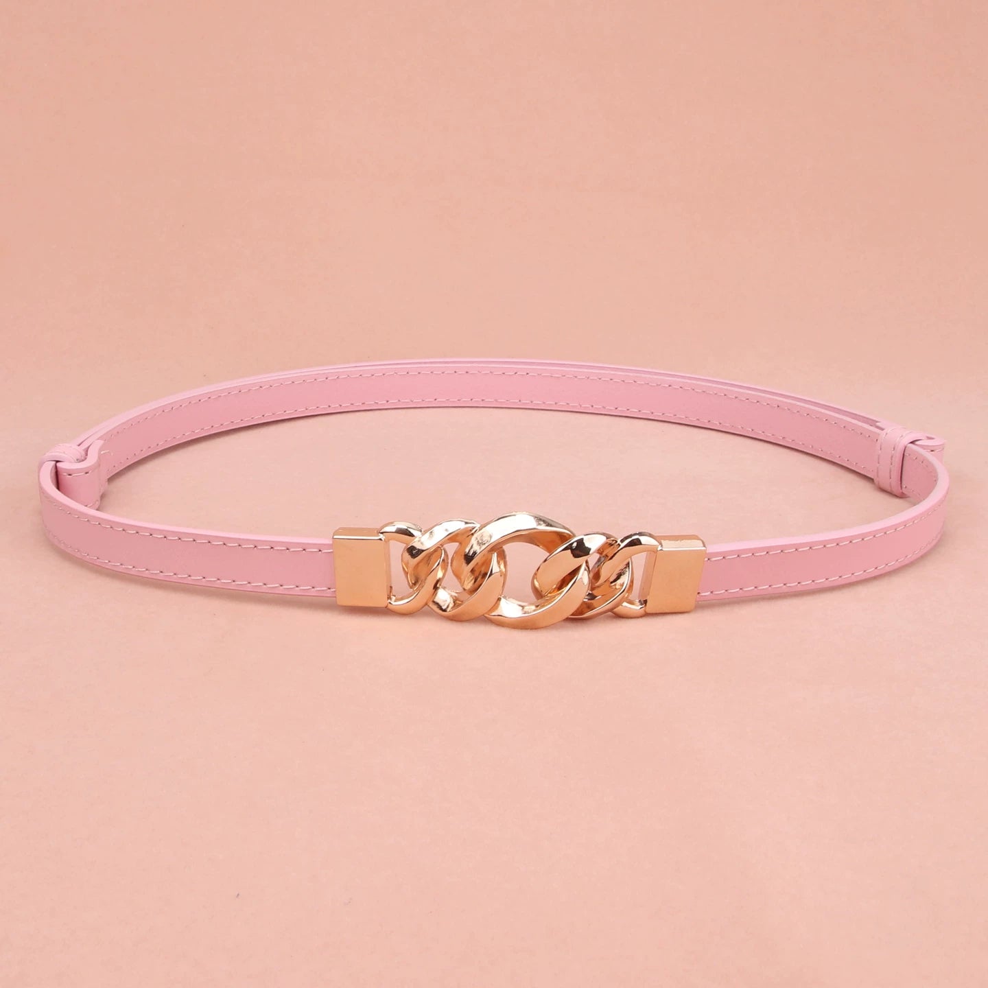 Women's Metal Simplicity Sweater Punch-Free Leather Belt - Jeglowstore