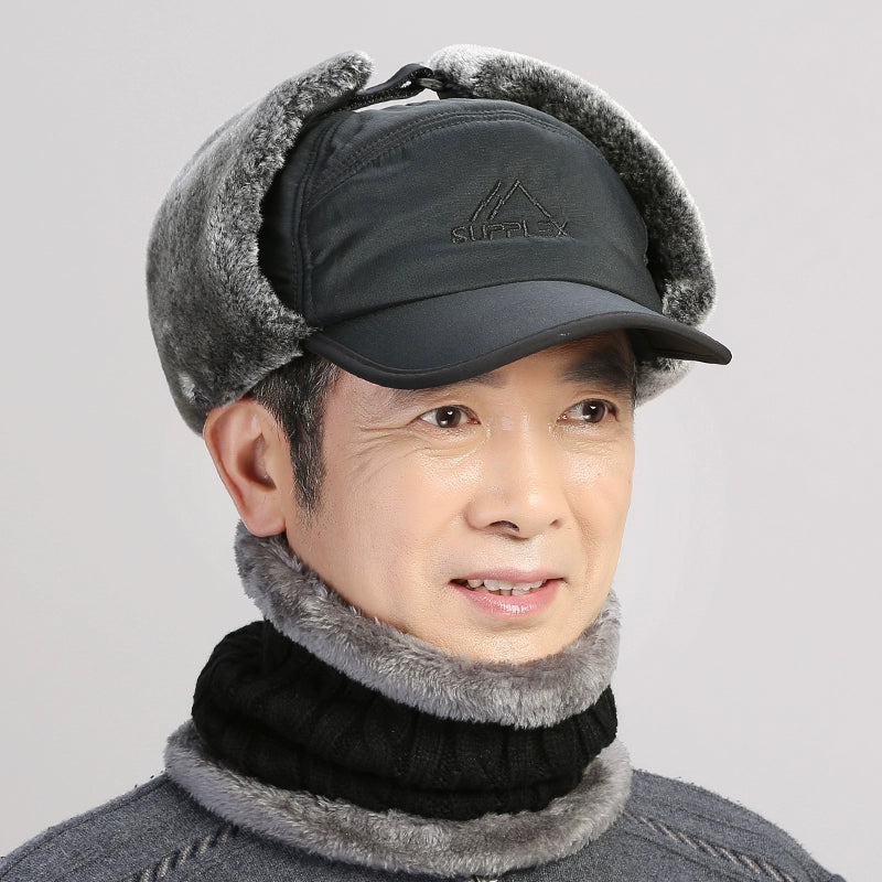 Middle-Aged and Elderly Men Winter Dad Fleece Thickened Ushanka