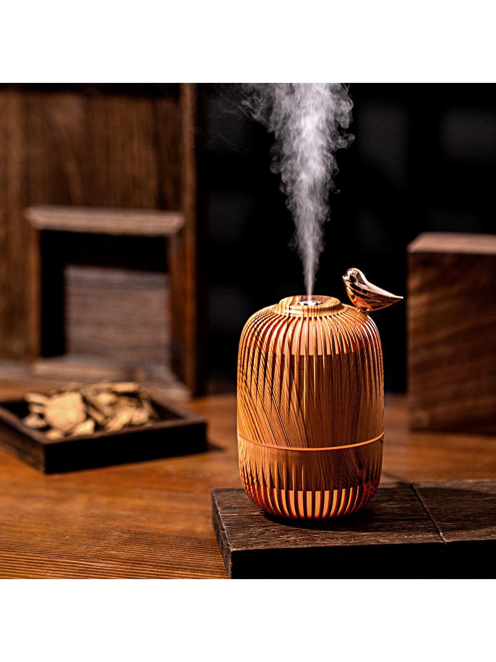 For Home Mengniao Humidifier Bedroom Essential Oil Fragrance Lamp Fog Desktop Mute Humidifier Seven-Color Ambience Light Creative