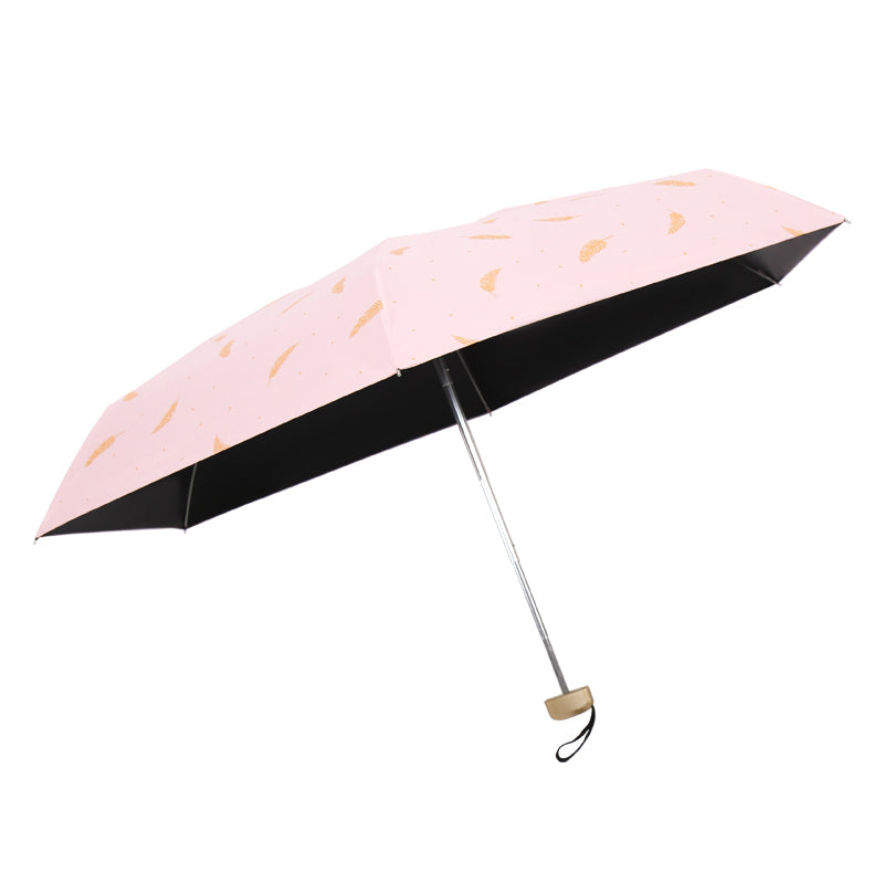 Sun Umbrella Women's Sunny and Rain Dual-Use Sun Protection Anti-UV Umbrella Capsule Small Portable Foldable Black Glue 50% off Sun Umbrella
