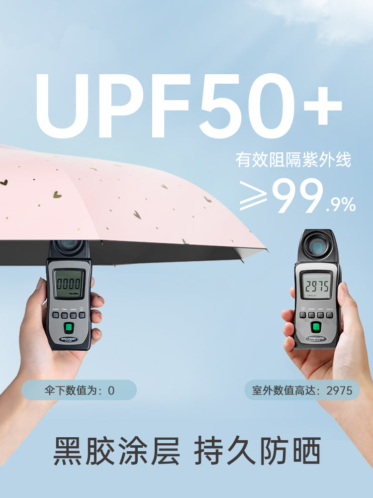Zuodu Good-looking Sun Umbrella Sun Protection UV Protection Sunshade Women's Sunny and Rain Dual-Use Small Light and Portable Five-Fold Capsule