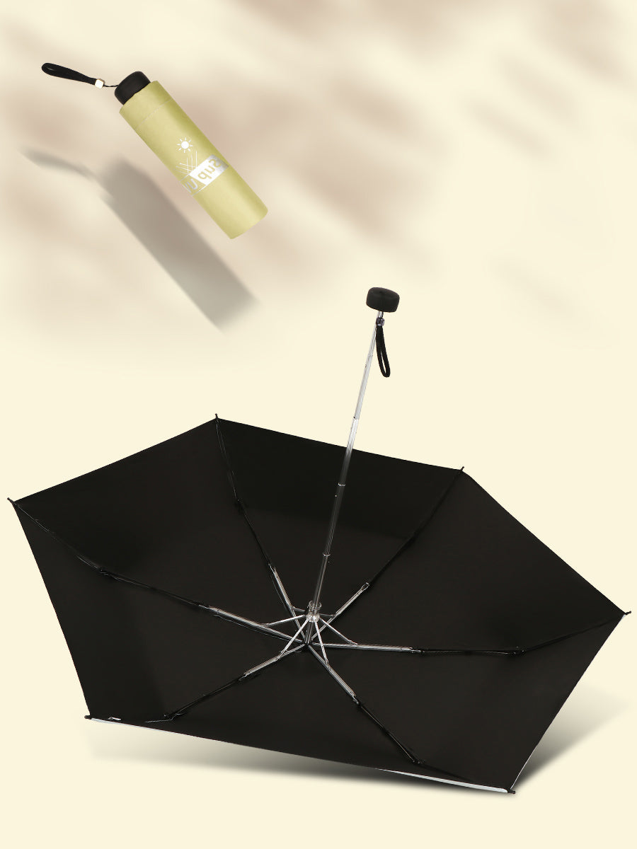 Aluminum Alloy Ultra-Light Portable Compact Foldable Mini Vinyl Sunshade All-Weather Umbrella Sun Protection UV Protection Sun Umbrella for Women