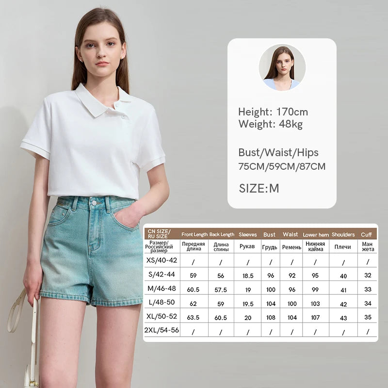 Amii Women’s Asymmetric Polo T-Shirt - Jeglowstore
