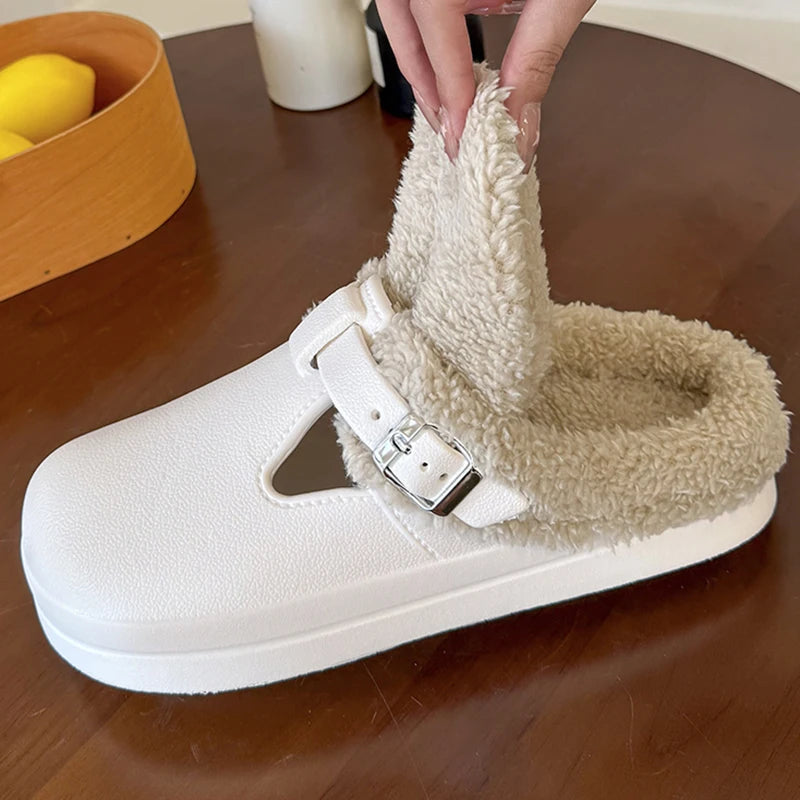 Women Winter Waterproof Plush Clogs