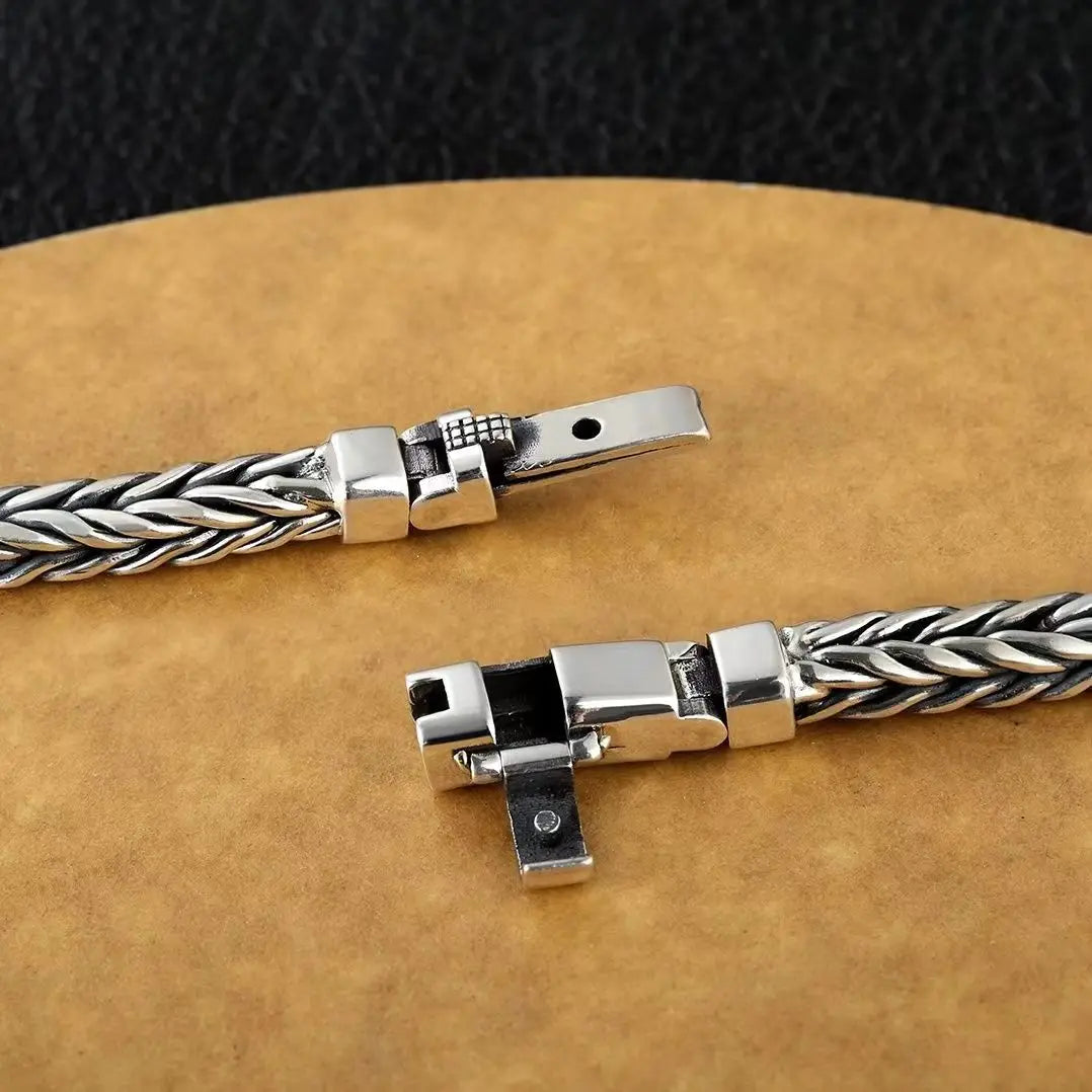 Unisex Woven Sterling Silver Bracelet - Jeglowstore