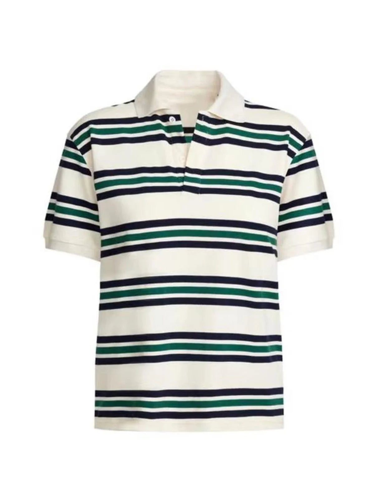 Women’s Green Stripe Polo Shirt
