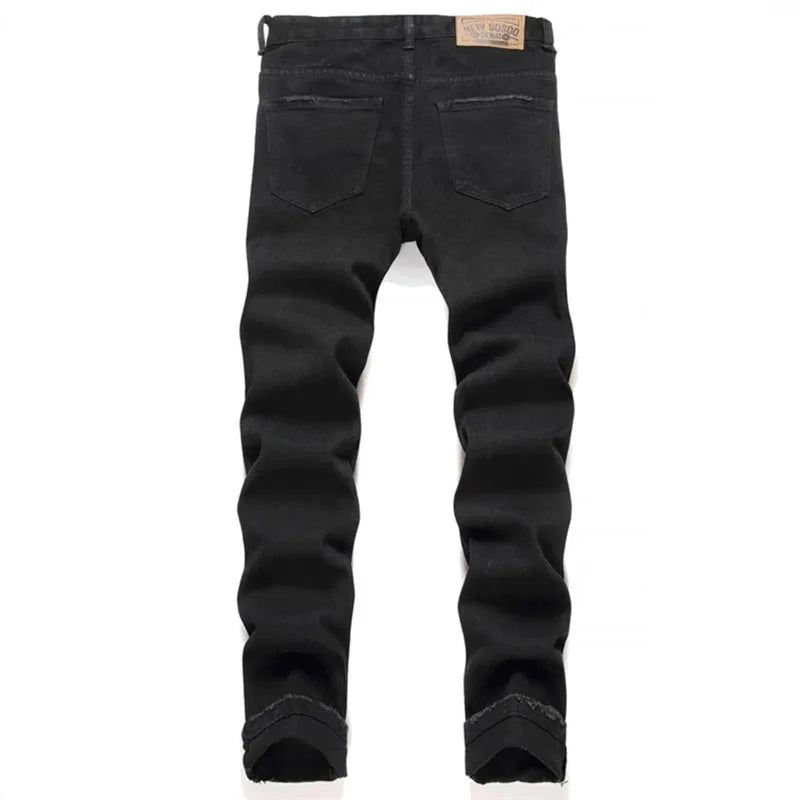 Men’s Vintage Ripped Denim Pants - Jeglowstore