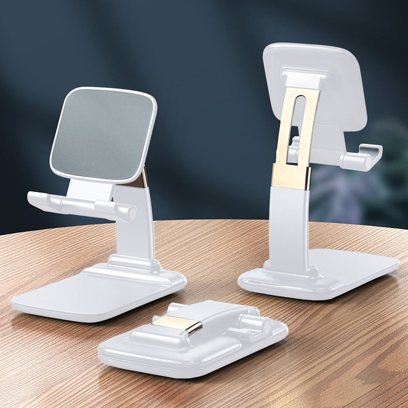 Creative lazy desktop bedside phone holder portable multifunctional folding telescopic live aluminum alloy phone holder