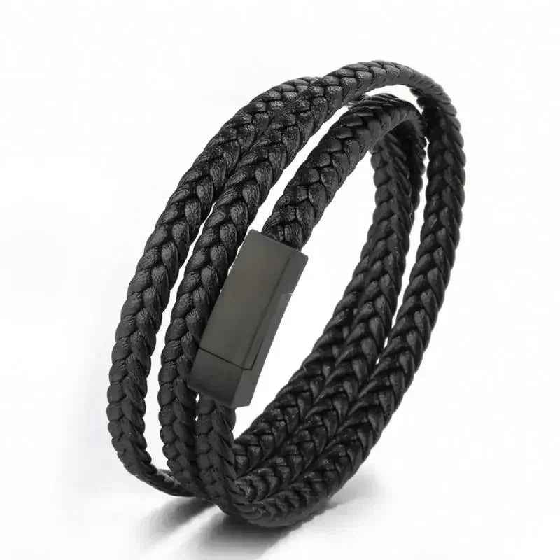 Men’s Handmade Leather Infinity Bracelet - Jeglowstore