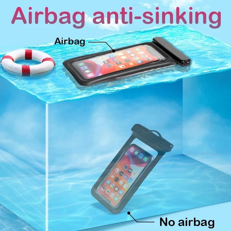 IP68 Universal Waterproof Phone Case Water Proof Bag Swim Cover For iPhone 13 12 11 Pro Max X XS Samsung S22 Ultra Xiaomi Huawei - Jeglowstore