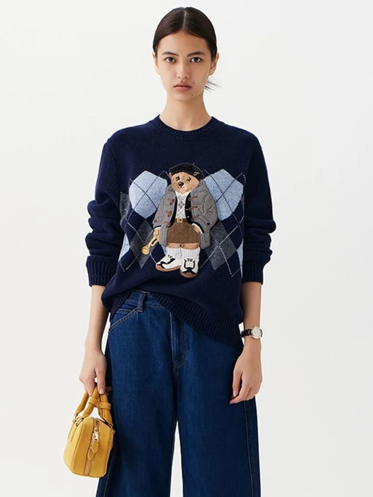 Women’s Luxury Bear Knit Sweater - Jeglowstore