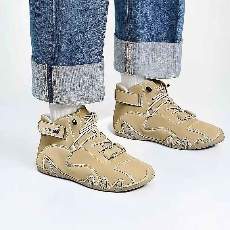 Men’s Outdoor Casual Retro Flat Boots - Jeglowstore
