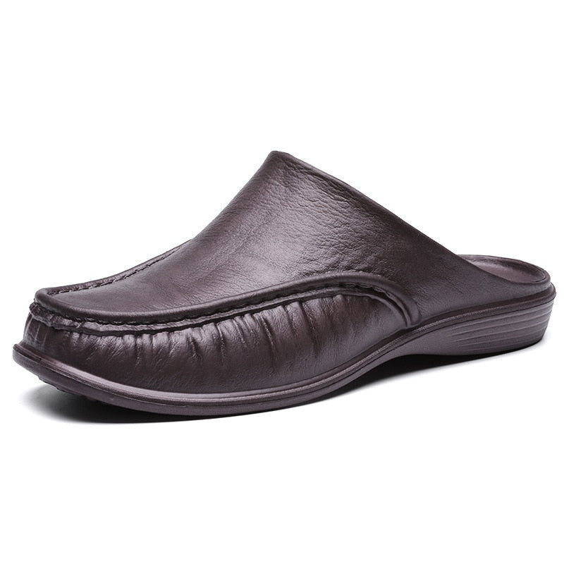 Shoes Men's Slippers EVA Slip on Flats Shoes Walking Men Half Slipper Comfortable Soft Household Sandals Size 40-47 2023