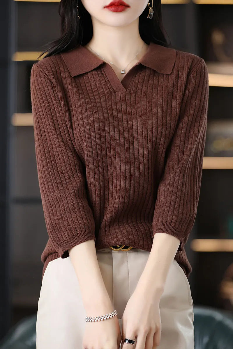 Women’s Cotton Polo Knit T shirt