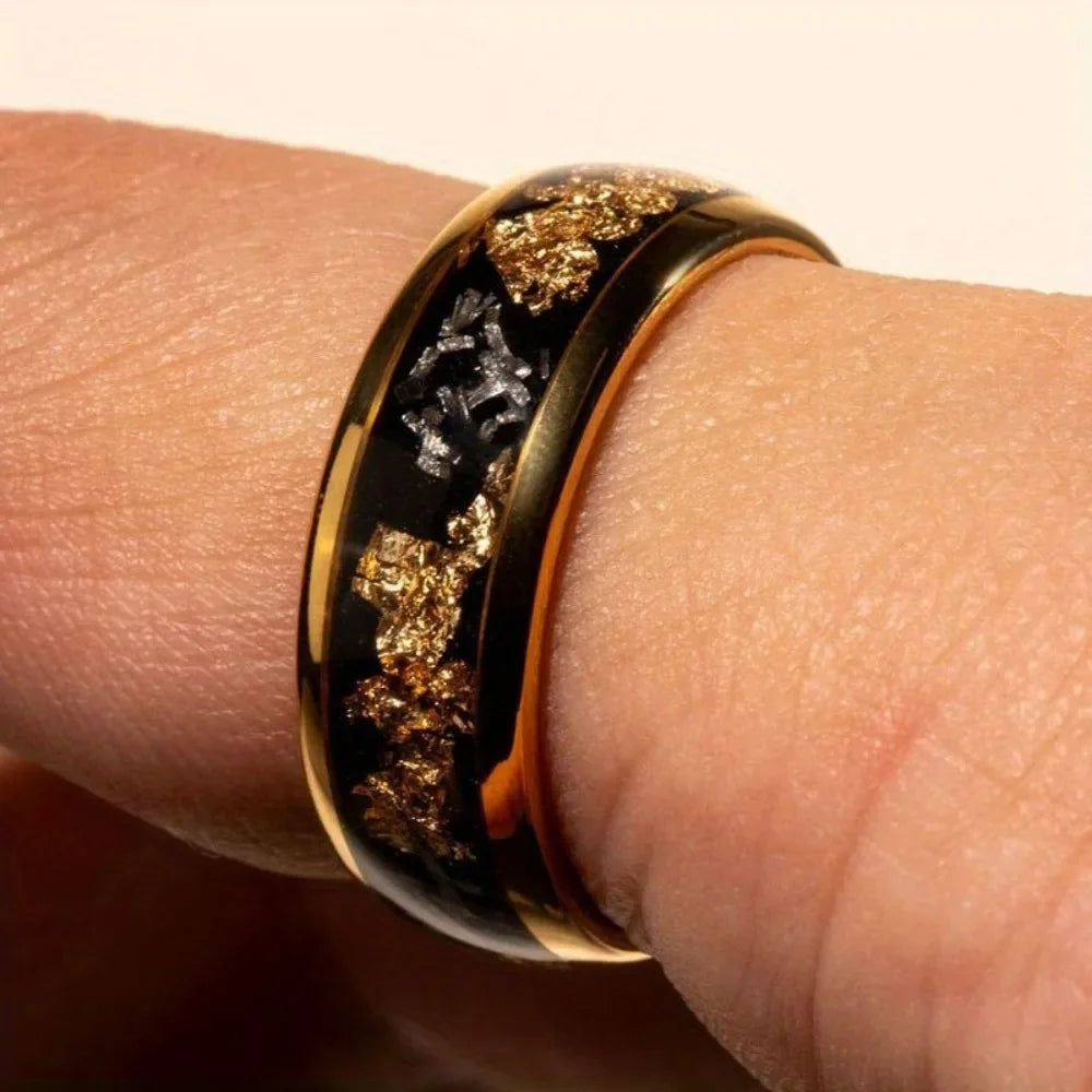 Gold Stainless Steel Men’s Ring - Jeglowstore