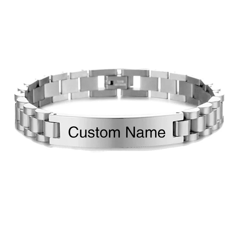 Personalized Stainless Steel ID Bracelet - Jeglowstore