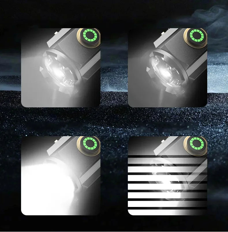 5000 MAH Powerful LED Flashlight Rechargeable Lamp Side Light Waterproof Handheld Torch Outdoor Camping Hiking