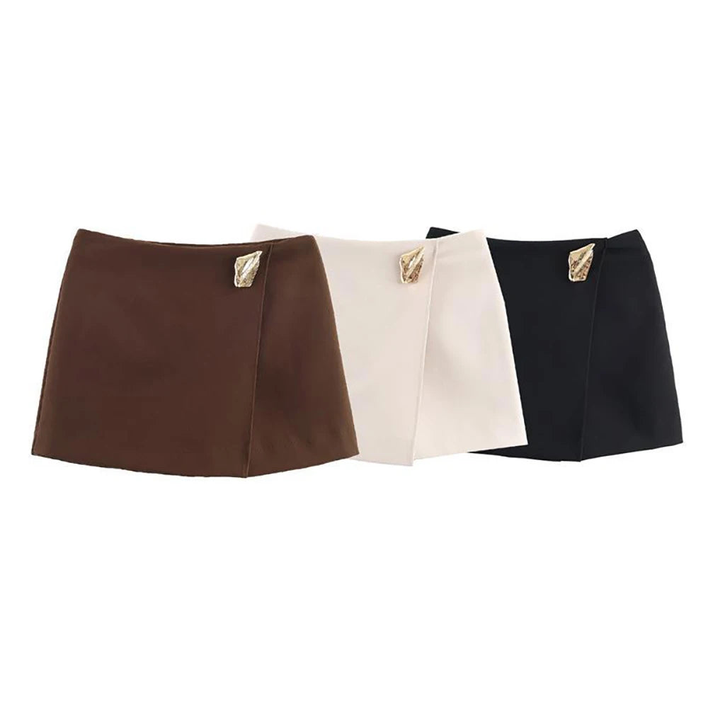 Asymmetrical Mini Skirt Shorts - Jeglowstore