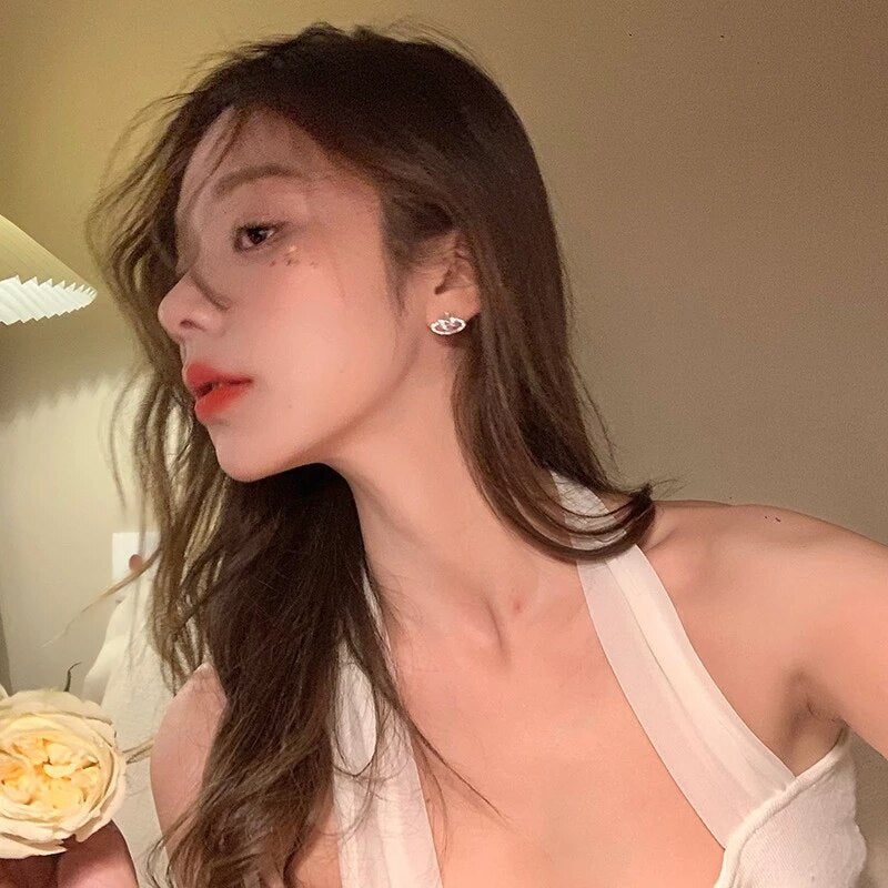 2022 New Trendy Simplicity Korean Planet Stud Earring for Women Ear Pierced Wedding Party Jewelry Gift Pendientes