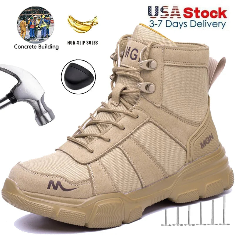 Men’s Steel Toe Protective Safety Boots - Jeglowstore