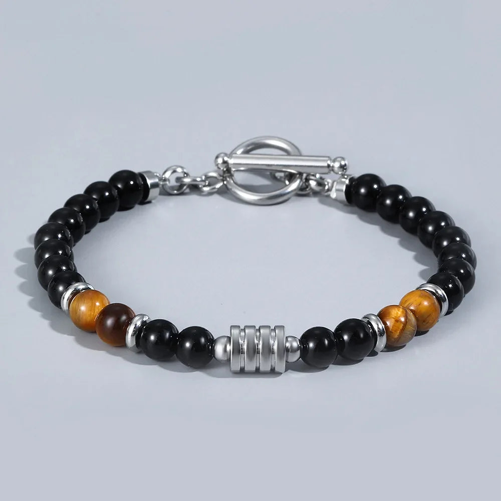 Men’s Tiger Eye Stone Bracelet - Jeglowstore