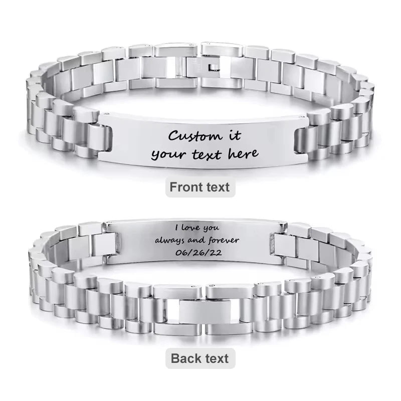 Personalized Stainless Steel ID Bracelet - Jeglowstore