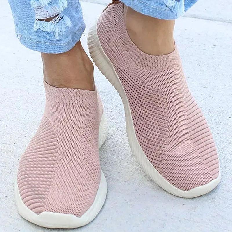 Women’s White Slip-On Casual Sneakers - Jeglowstore