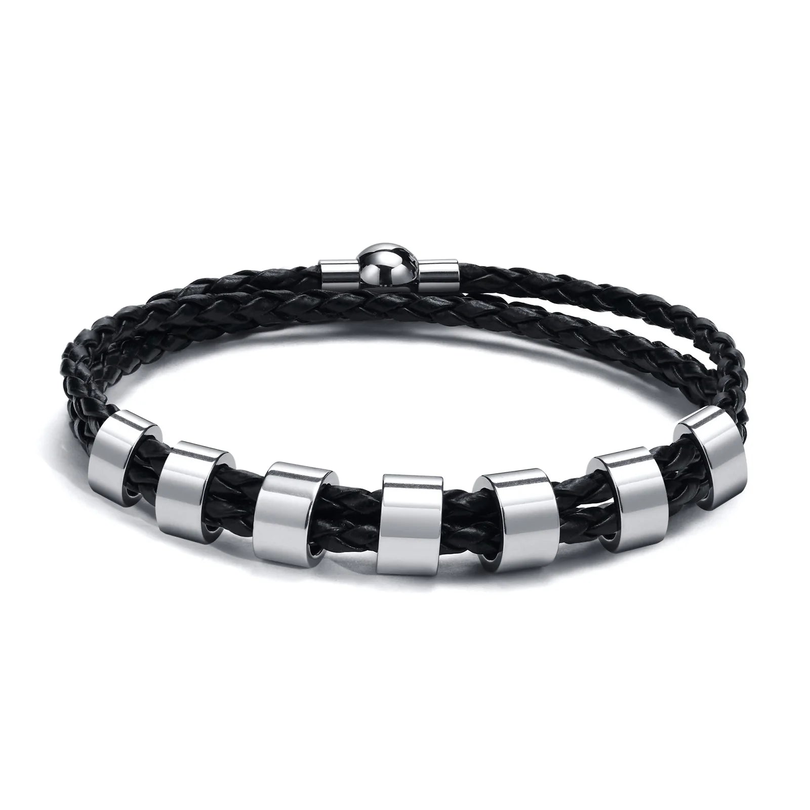 Custom Name Braided Leather Men’s Bracelet - Jeglowstore
