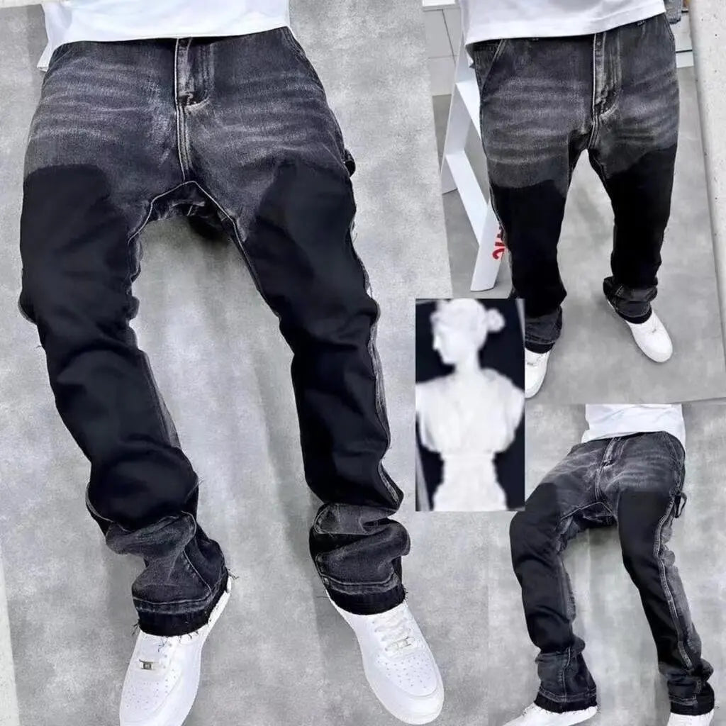 Distressed Vintage Men’s Denim Jeans - Jeglowstore