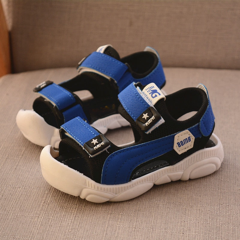 2022 Summer Children Shoes Boys Soft Soles Beach Shoes Male Baby Baotou Anti-kick Children's Sandals Princepard Summer Sandals