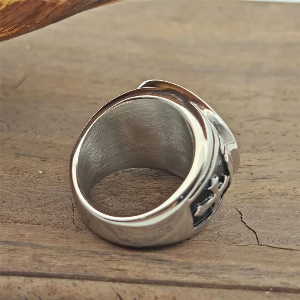 Michael Stainless Steel Angel Ring - Jeglowstore