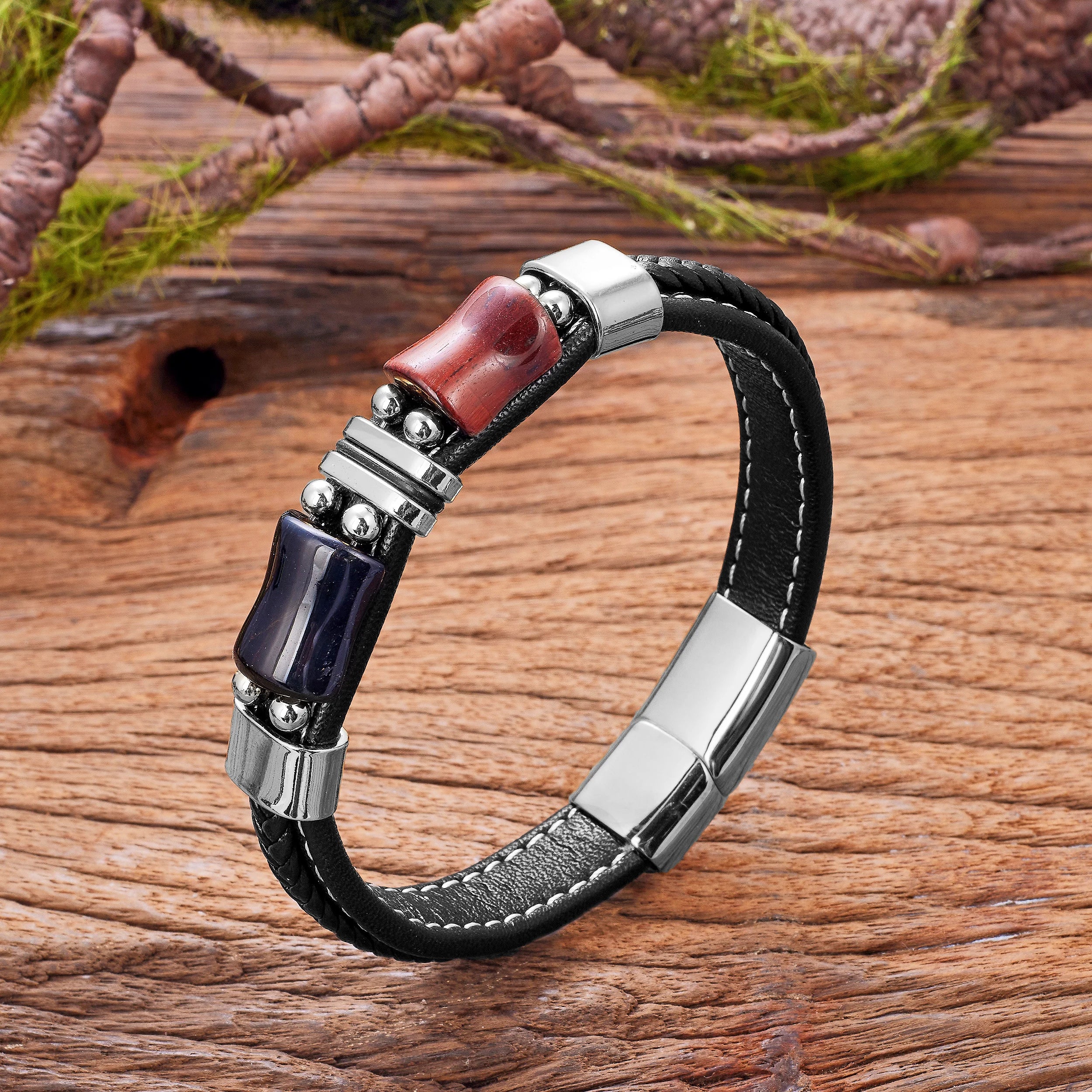 Geometric Tiger Eye Men’s Bracelet - Jeglowstore