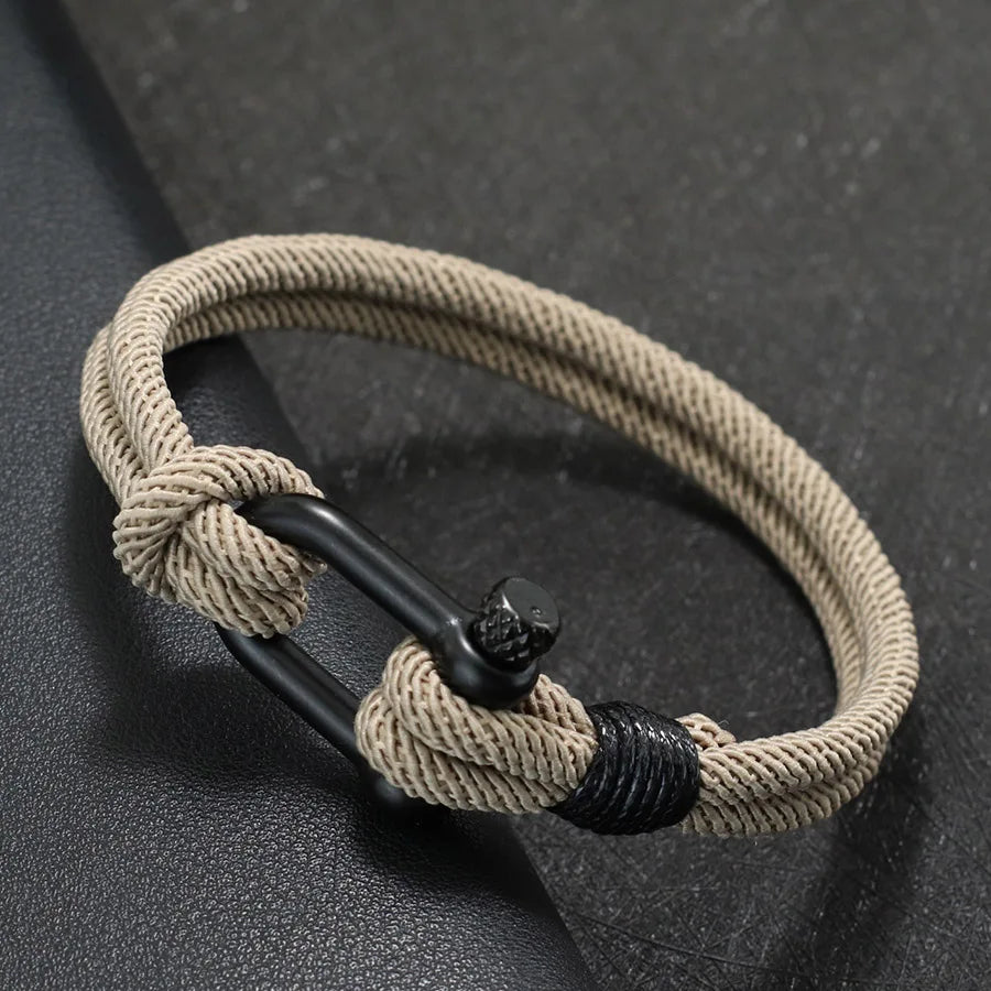 Men’s Braided Cord Outdoor Bracelet - Jeglowstore