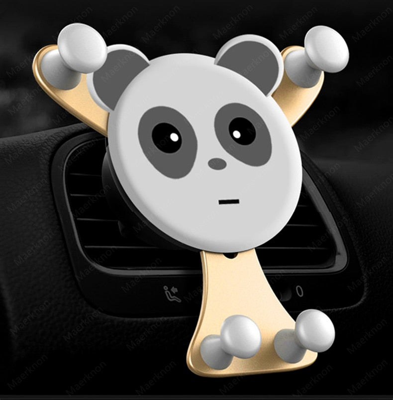 Car Phone Holder Air Vent Clip Smartphone Stand Gravity Support Mount For iPhone Huawei SamsungXiaomi Universal GPS Stand In Car