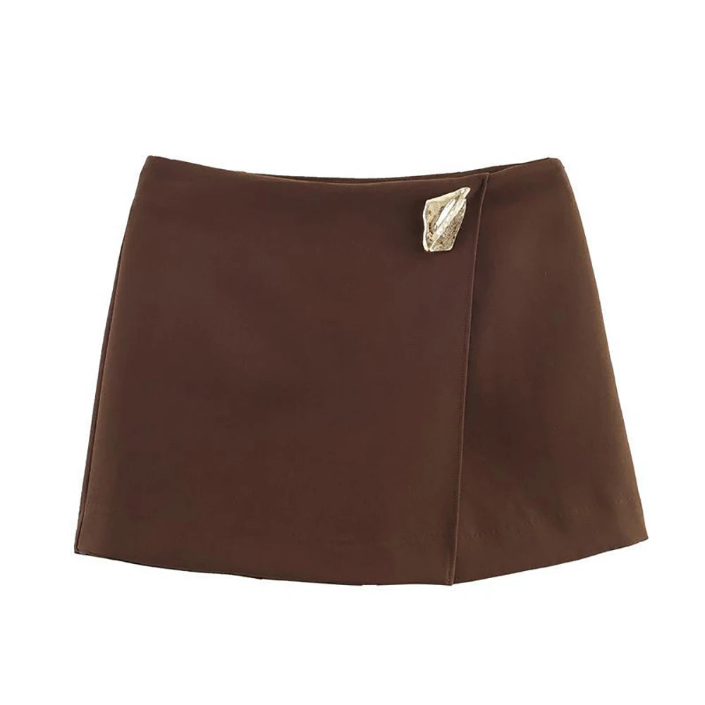 Asymmetrical Mini Skirt Shorts - Jeglowstore