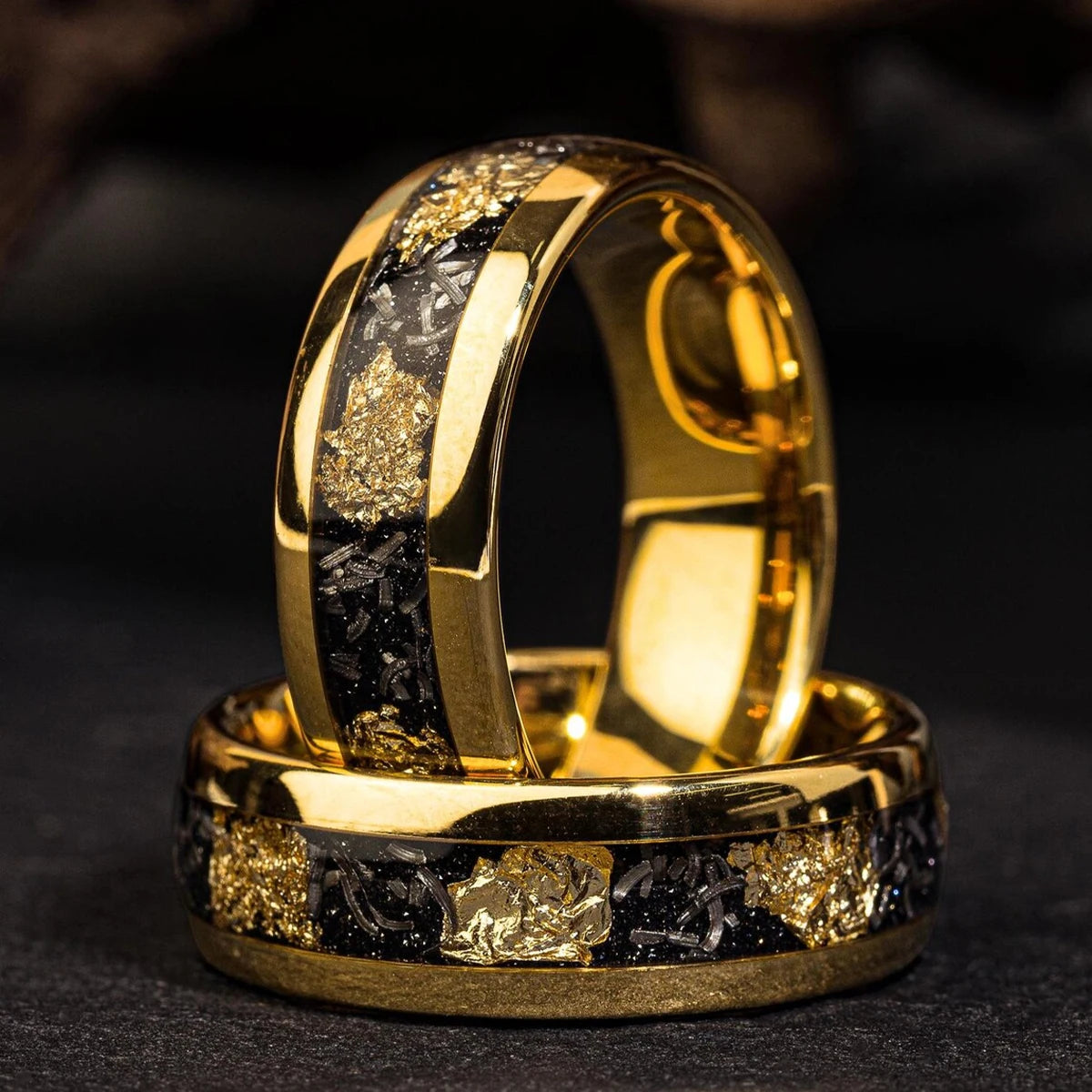 8mm Meteorite Tungsten Wedding Ring - Jeglowstore