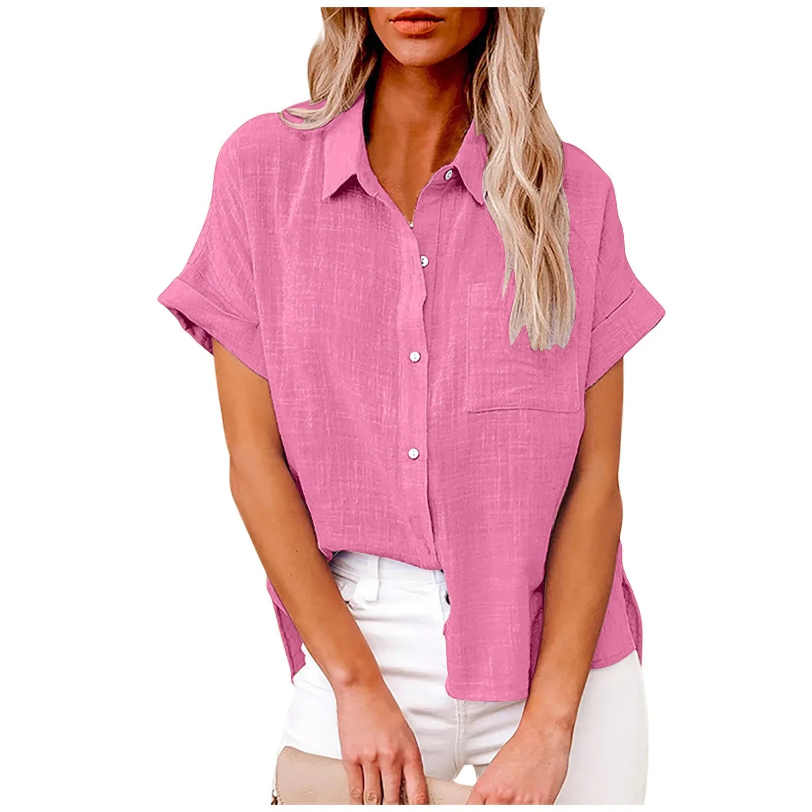 Women’s Short Sleeve Linen Top