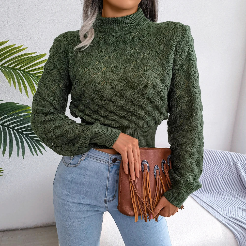 Women’s Casual Knit Crop Sweater - Jeglowstore