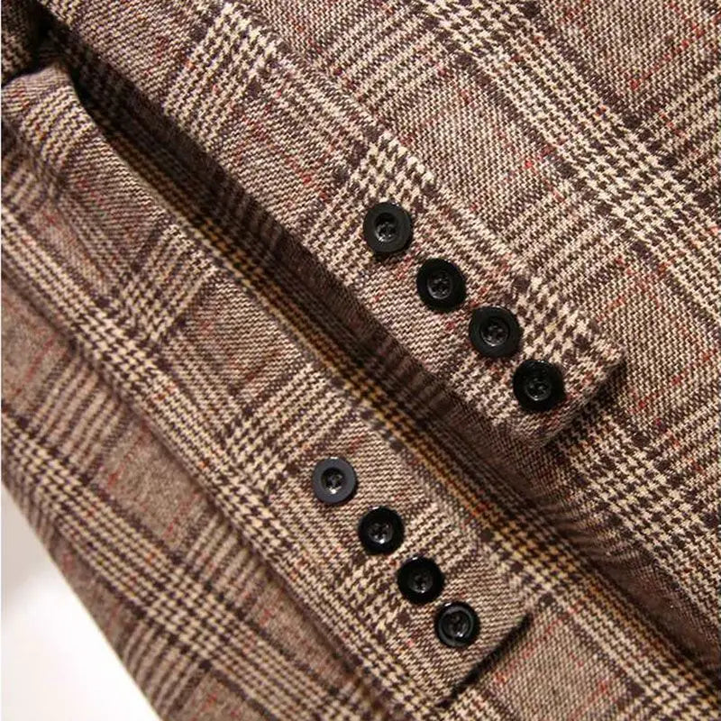 Plaid A-Line High Waist Midi Skirt