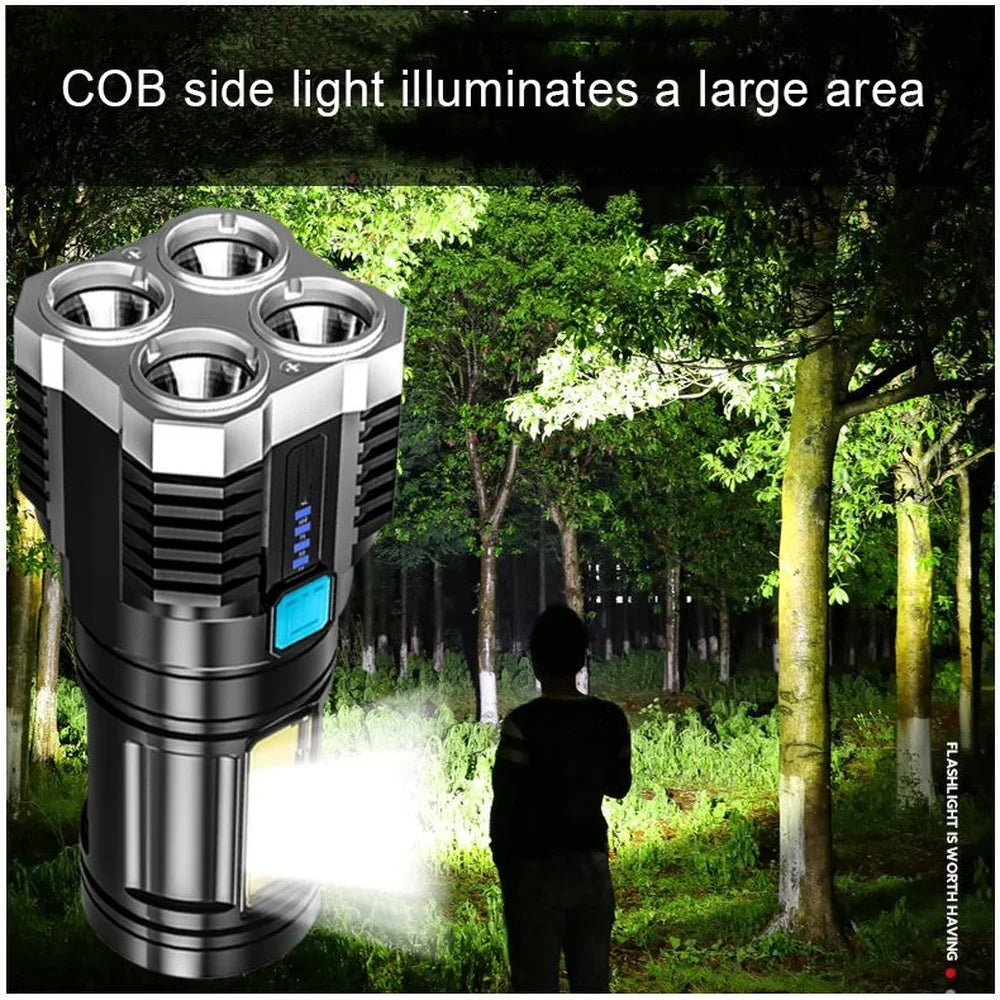 Led Mini Diving Rechargeable High Lumens Torch Long Range Powerful Camping Taschenlampe Linterna Flashlights - Jeglowstore