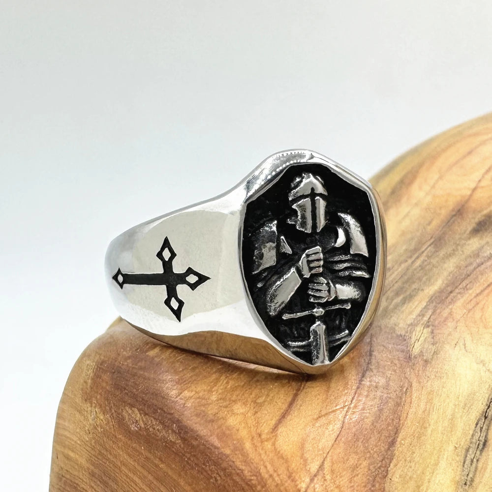 Warrior Cross Stainless Steel Ring - Jeglowstore