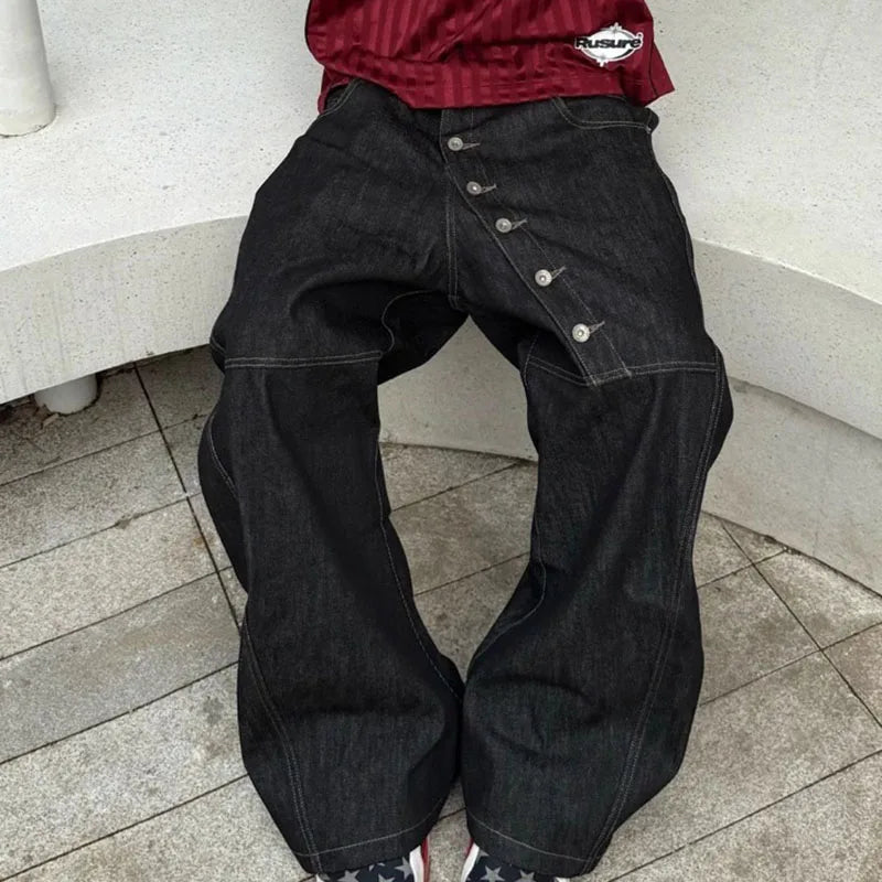 Men’s Hip Hop Wide Jeans - Jeglowstore
