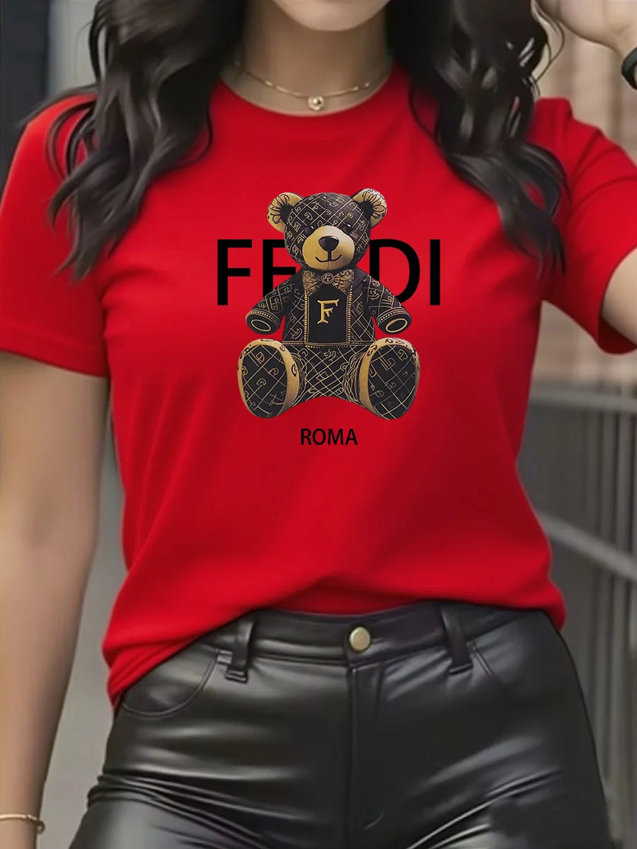 Women’s Teddy Bear Graphic T-Shirt - Jeglowstore