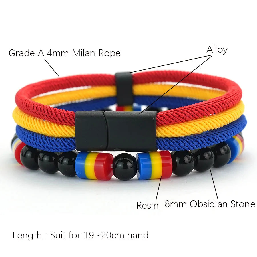Men’s 4mm String Bracelet Set - Jeglowstore