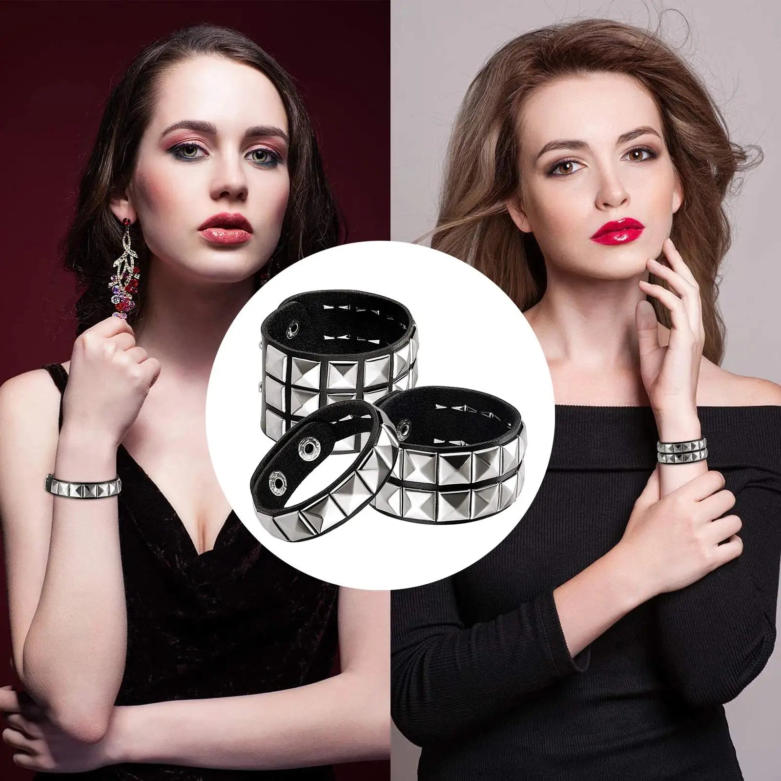 Rock Style Studded Cuff Bracelets - Jeglowstore