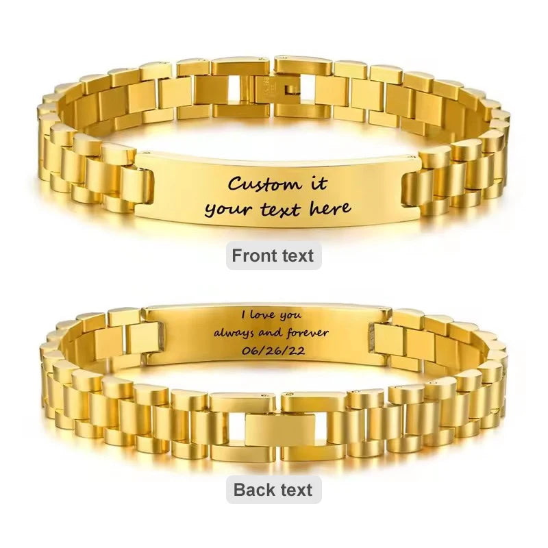 Personalized Stainless Steel ID Bracelet - Jeglowstore