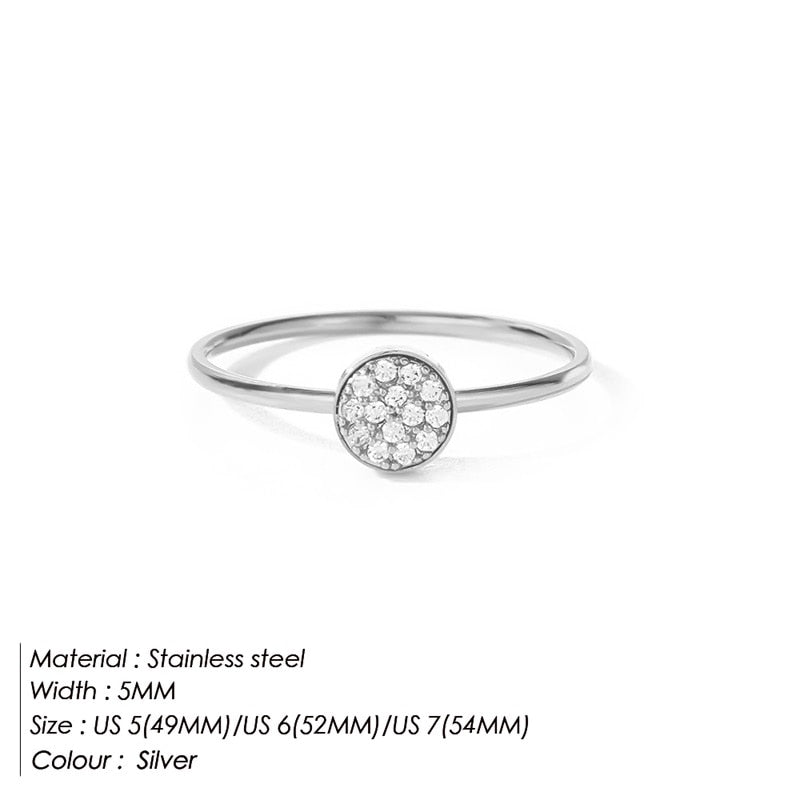 eManco Classic Stainless Steel Rings Gold Color Couple For Women And Men Wedding Fashion Style Jewelry