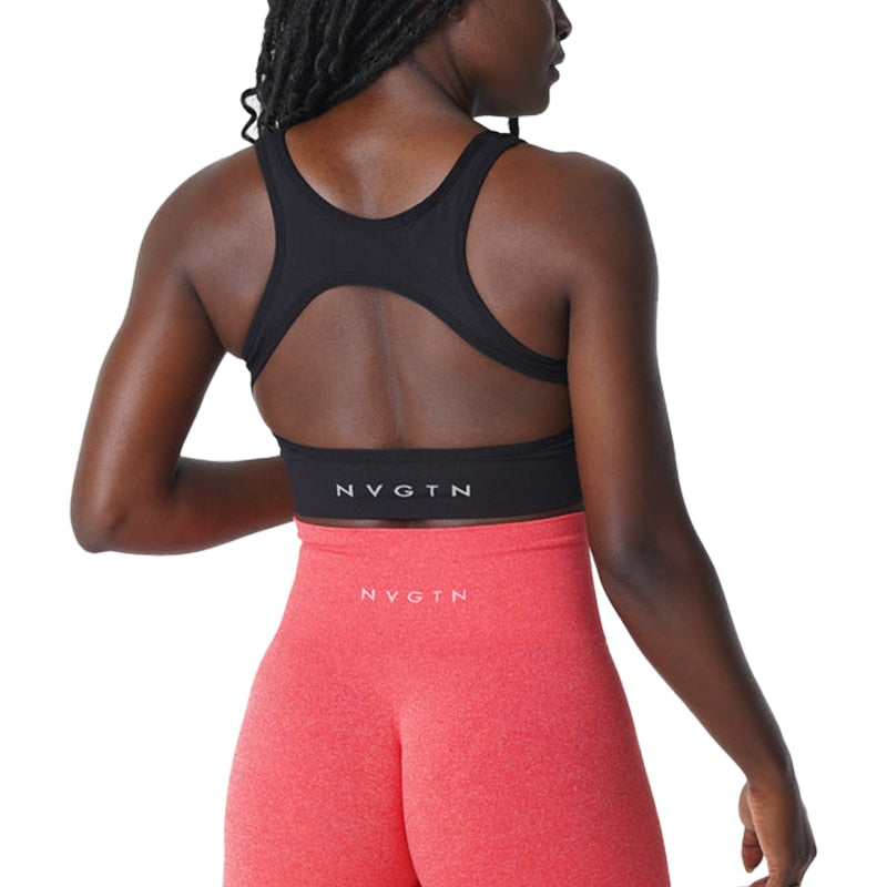 NVGTN Eclipse Seamless Bra Spandex Top Woman Fitness Elastic Breathable Breast Enhancement Leisure Sports Underwear